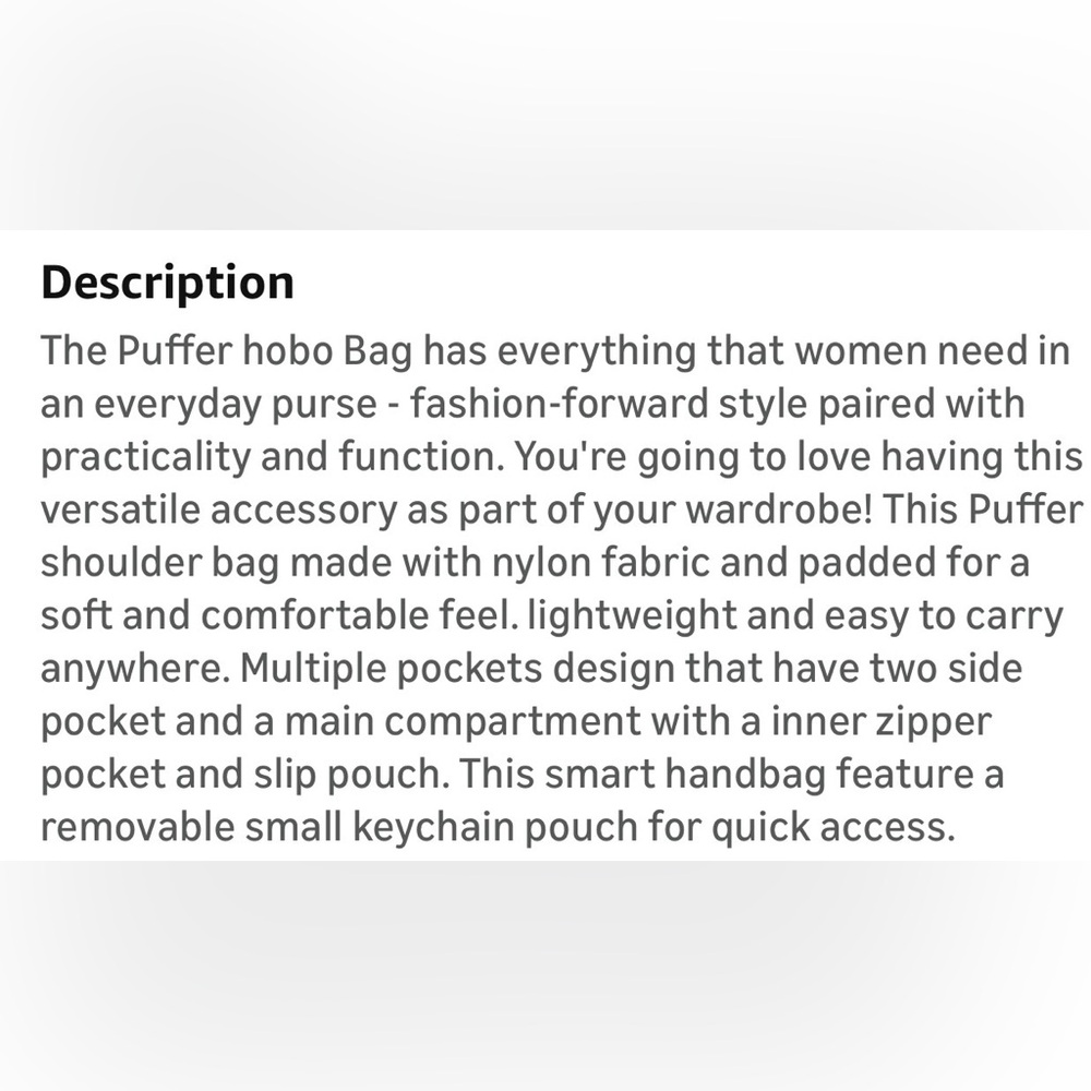 Puffer Quilted Shoulder Bag - Picture 12 of 14